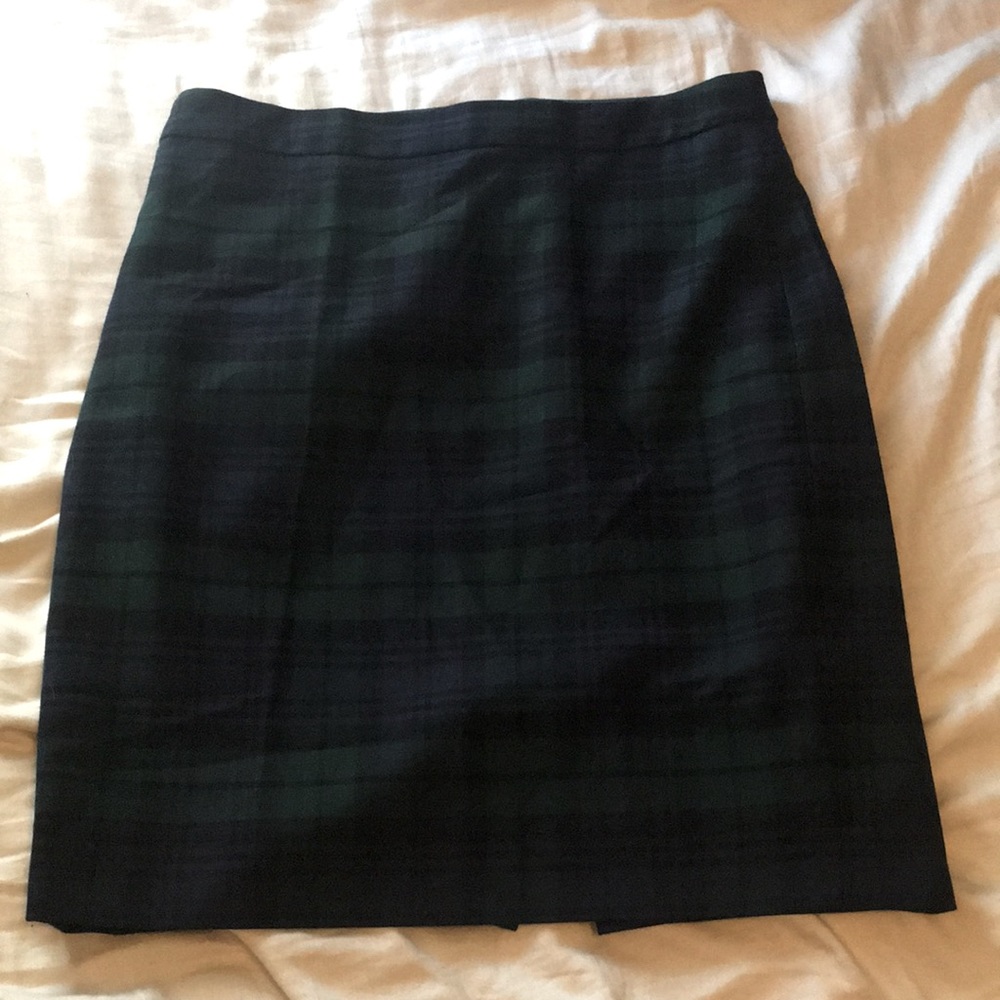 J Crew Blackwatch Plaid Pencil Skirt